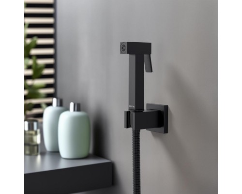 AQ2053MB гигиенический ручной душ со шлангом 120 см и держателем, матовый черный AQ2053MB