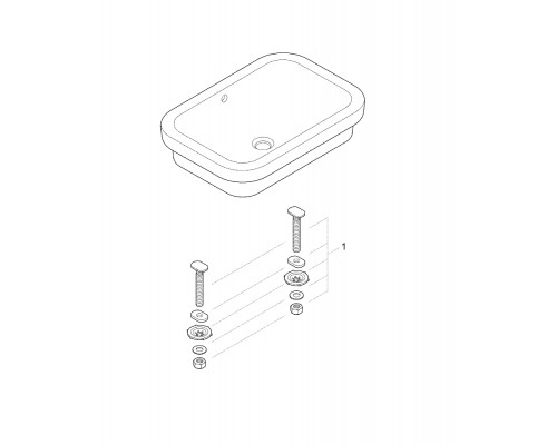 39124001 Eurocosmo раковина свободностоящая, 60 см, альпин-белый 39124001