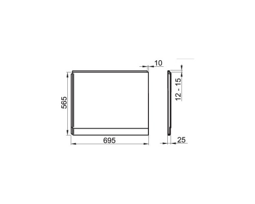 Боковая панель Magnolia 75, левая, белая (СНИМАЕТСЯ С ПРОИЗВОДСТВА В 2021) CZ61200A00