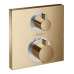 15714140S Set HG Ecostat Square термостатический смеситель для душа (15714140+01800180) шлиф.бронза 15714140S