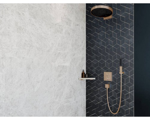 15714140S Set HG Ecostat Square термостатический смеситель для душа (15714140+01800180) шлиф.бронза 15714140S