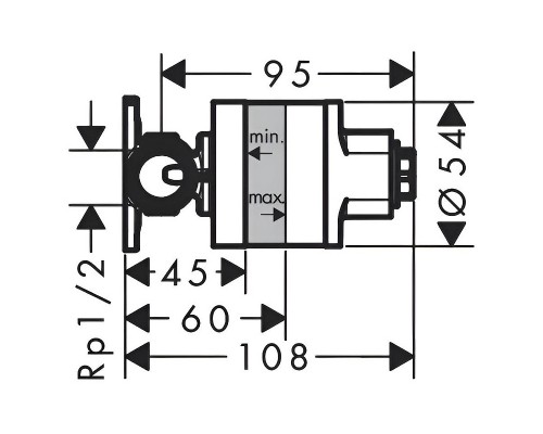 29232140S Set HG Комплект для гигиенического душа встроенный Bidette 1jet S со шлангом и держателем, шлиф.бронза (29232140+29235180) 29232140S