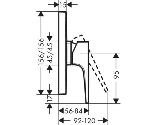 32565000S Set HG Metropol смеситель для душа встройка (32565000+01800180) 32565000S