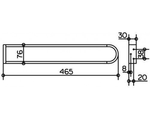 30018010000 EDITION 300 Держатель полотенца двойной 462мм, хром 30018010000