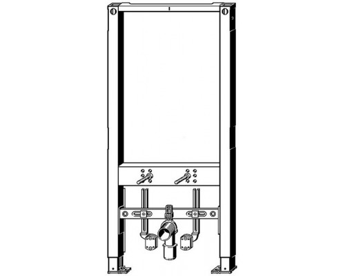 776442 Prevista Dry инсталляция для подвесного биде (без крепежа),1120 мм, модель 8568 776442