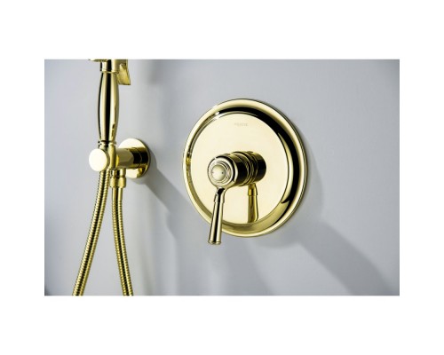 AQ1566PG КЛАССИК смеситель для душа 1 режим (внешняя и скрытая часть), полир. золото AQ1566PG