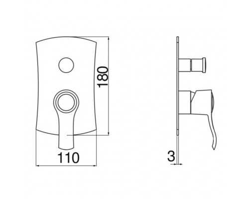 SI98100/ECR SOFI смеситель для ванны (внешняя часть) SI98100/ECR