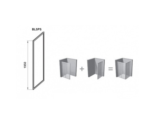 BLSPS-90 блестящий + транспарент, неподвижная стенка X9BM70C00Z1