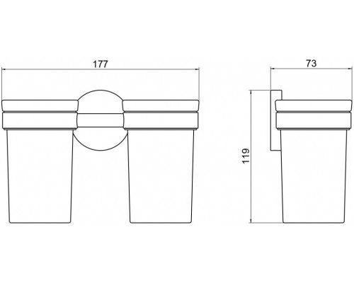 AQ4117CR ЕВРОПА стакан с держателем двойной AQ4117CR