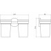 AQ4117CR ЕВРОПА стакан с держателем двойной AQ4117CR