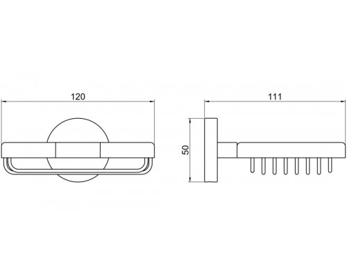 AQ4633MB БЕТТА мыльница решетка, матовый черный AQ4633MB