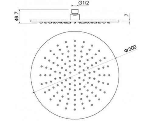 AQ2079CR круглый верхний душ 3007 мм AQ2079CR