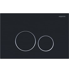 KDI-0000020 (005D) Панель смыва Черная матовая ободок хром (клавиши круглые) KDI-0000020