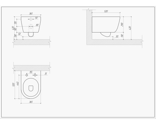 Комплект инсталляции 4 в 1 Aquatek Поларис (рама Standard, унитаз AQ0700-00, сиденье soft-close, панель KDI-0000033) ПОЛАРИС-033