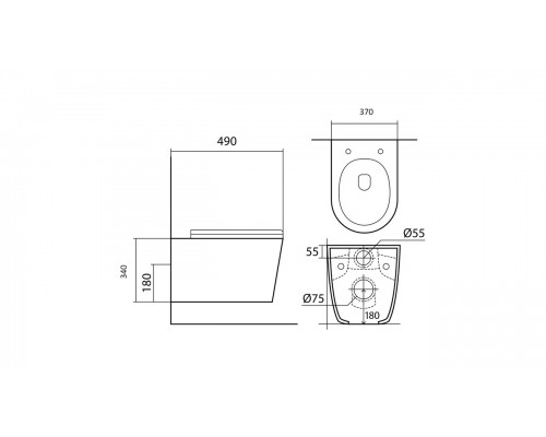SET AQUATEK ВЕГА cmp-013 (рама AQUATEK Standard INS-0000012 с клавишей KDI-0000013 и крепежом KKI-0000002+унитаз ВЕГА AQ1904-00 с тонким сиденьем sc SET AQUATEK ВЕГА cmp-013