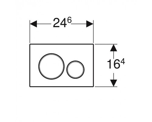 115.882.KJ.1 Клавиша смыва Sigma 20, двойной смыв, к 111.300/350/361/362/380/390/796 бел/бел/хр.глянц 115.882.KJ.1