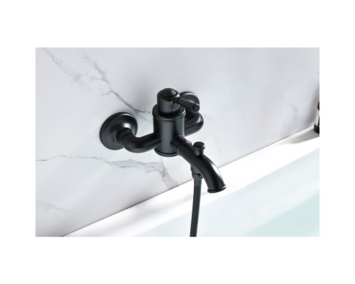 AQ1540MB КЛАССИК смеситель для ванны, матовый черный AQ1540MB