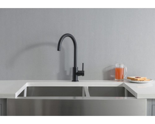 AQ1382MB ЕВРОПА смеситель для кухни, матовый черный AQ1382MB