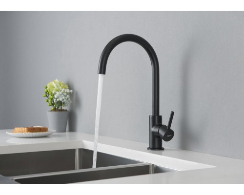 AQ1382MB ЕВРОПА смеситель для кухни, матовый черный AQ1382MB