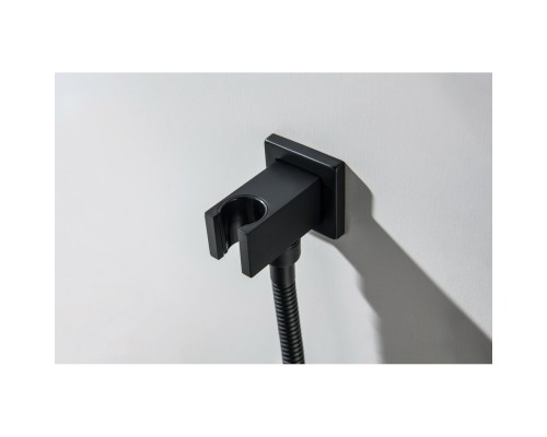 AQ1619MB ЛИБРА набор с гигиеническим душем (смеситель + гигиеническая лейка + шланг + шланговое подсоединение с держателем), матовый черный AQ1619MB