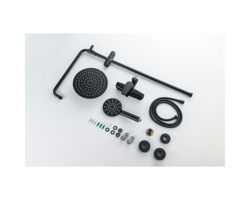 AQ2160MB БЕТТА душевая система (смеситель для душа) 220мм, матовый черный AQ2160MB