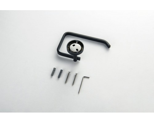 AQ4608MB БЕТТА бумагодержатель квадратный, матовый черный AQ4608MB