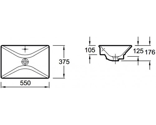 REVE 4819-0 раковина 55x37,5 см, лого Kohler 4819-0