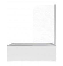 AQ.BSRC.080.1CH Шторка на ванну, одноэлементная, поворотная 800X1500 профиль хром, стекло прозрачное 6мм, угол круглый AQ.BSRC.080.1CH