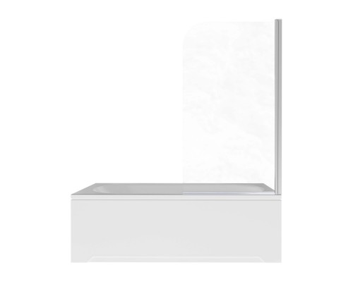 AQ.BSRC.080.1CH Шторка на ванну, одноэлементная, поворотная 800X1500 профиль хром, стекло прозрачное 6мм, угол круглый AQ.BSRC.080.1CH