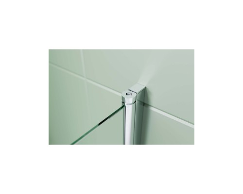 AQ.BSRC.080.1CH Шторка на ванну, одноэлементная, поворотная 800X1500 профиль хром, стекло прозрачное 6мм, угол круглый AQ.BSRC.080.1CH