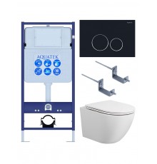 SET AQUATEK ЕВРОПА T KDI20 (рама AQUATEK Standard INS-0000012 с клавишей KDI-0000020 и крепежом KKI-0000002+унитаз AQ1900T-00 с тонким сиденьем sc) SET AQUATEK ЕВРОПА T KDI20
