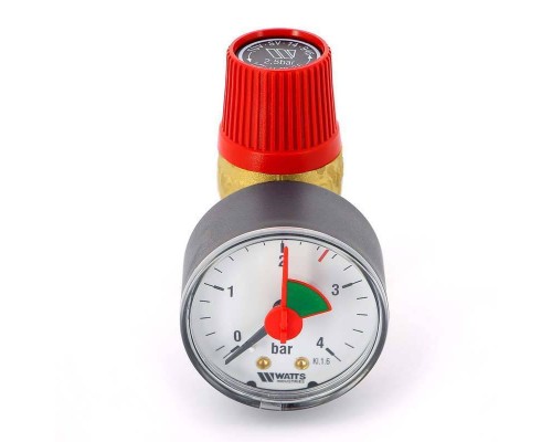 Клапан предохранительный ВВ SVM с манометром WATTS Ind 1/2"х3/4" 2,5 бар Клапан предохранительный ВВ SVM с манометром WATTS Ind 1/2"х3/4" 2,5 бар