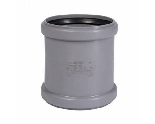 Муфта, Ostendorf, HT, HTMM, 40, двойная (двухраструбная), PP, цвет-RAL 7037 серая пыль Муфта, Ostendorf, HT, HTMM, 40, двойная (двухраструбная), PP, цвет-RAL 7037 серая пыль