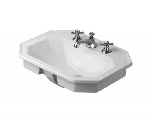 Раковина, Duravit, 1930, шгв 580-470-225, отверстия для смесителя-1 сквозное, 2 промаркированных, цвет-белый