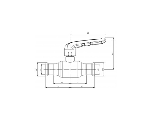 Кран шаровой пресс KAN -therm Inox 22 нерж. сталь