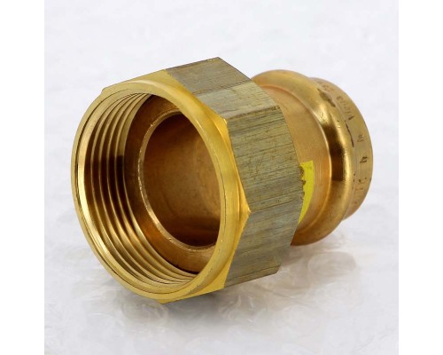 Муфта пресс-В с накидной гайкой плоская прокладка бронза Profipress G VIEGA 28х1"1/4