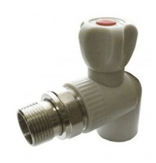 Кран шаровой PP-R сер Дн20х1/2" НР угл д/рад VALFEX 10148020Г