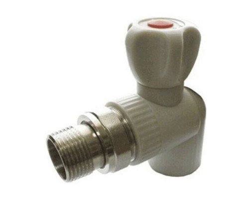 Кран шаровой PP-R сер Дн20х1/2" НР угл д/рад VALFEX 10148020Г