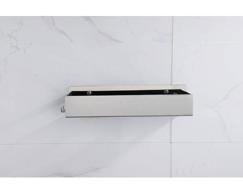 Boheme Q Полочка корзинка прямоугольная, подвесная, 2 крючка, цвет: shine gun metal 10965-SGM