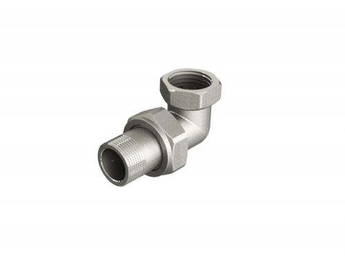 Сгон американка, угловой, НВ, 1/2, 1/2, TIN латунь, конусное уплотнение с O-ring Сгон американка, угловой, НВ, 1/2, 1/2, TIN латунь, конусное уплотнение с O-ring