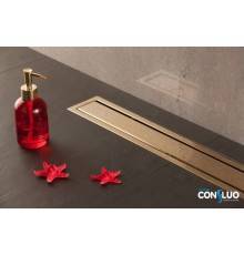 Душевой лоток, Pestan, Confluo Premium Line Gold, шдв 120-300-105, цвет-золото 24К глянец
