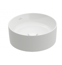 Раковина, Villeroy&Boch, Collaro, шгв 400-400-145, отверстия для смесителя-отсутствуют, CeramicPlus, цвет-альпийский белый
