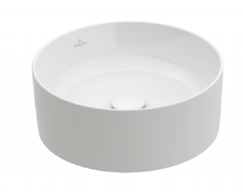 Раковина, Villeroy&Boch, Collaro, шгв 400-400-145, отверстия для смесителя-отсутствуют, CeramicPlus, цвет-альпийский белый
