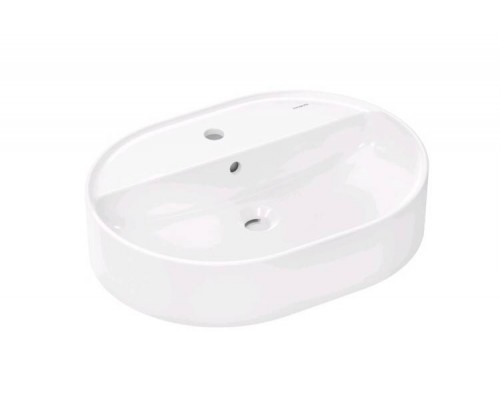 Раковина, Hansgrohe, Xuniva U, шгв 600-450-145, отверстия для смесителя-1, цвет-белый