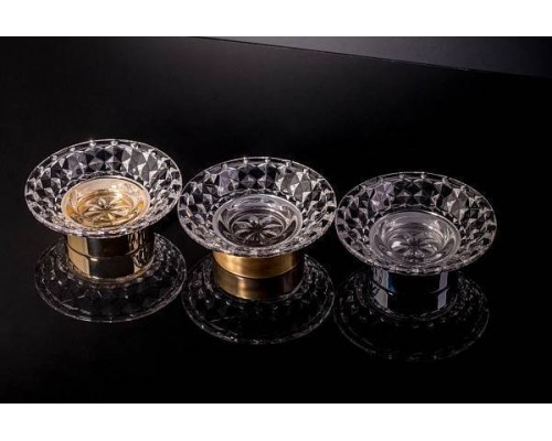 Boheme Murano Cristal Мыльница круглая настольная, цвет: хром 10204