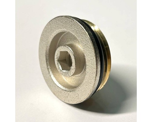 Заглушка Н 1 с прокладкой O-RING, никелированная