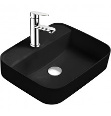 AQ5506-MB ВЕГА раковина 500395140 для установки на столешницу, матовый черный AQ5506-MB
