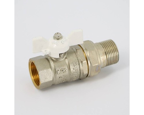 Кран Pride LD ВВ 1/2" c отверстием для термометра бабочка