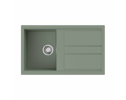 Мойка, OMOIKIRI, Kitagawa, шгв 860-510-200, отверстия для смесителя-2 промаркированных, цвет-wind green