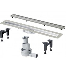 753207 Advantix Basic Set душевой лоток (нерж.сталь) 750 мм в комп. с сифоном 0.5 л/сек, ножками, дизайн решеткой под плитку ER13 мод. 4983.20 753207